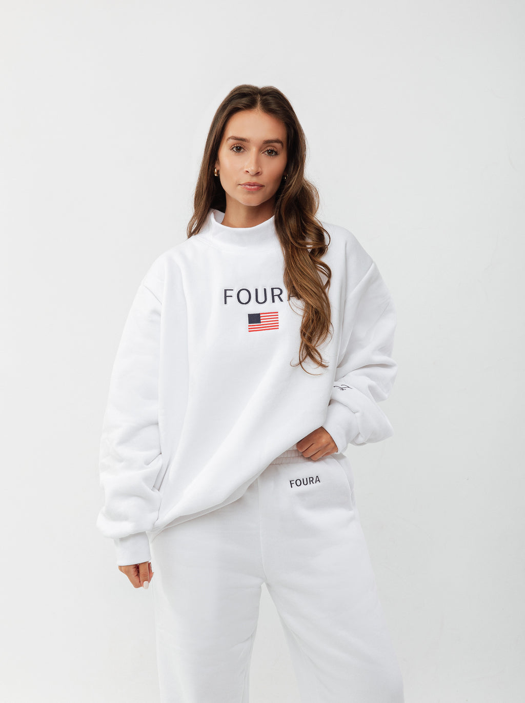 Founders White Mock Neck