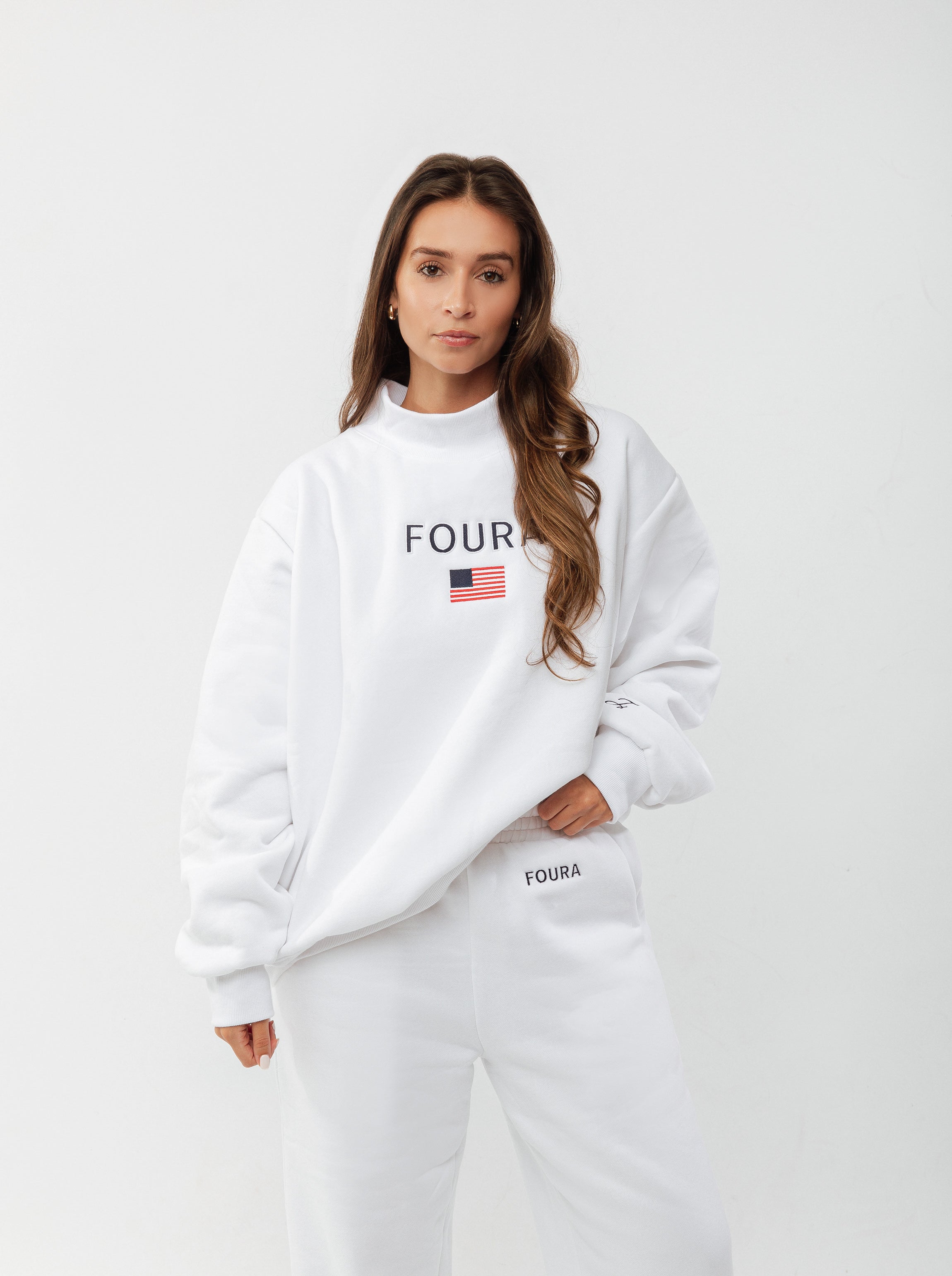 Founders White Mock Neck