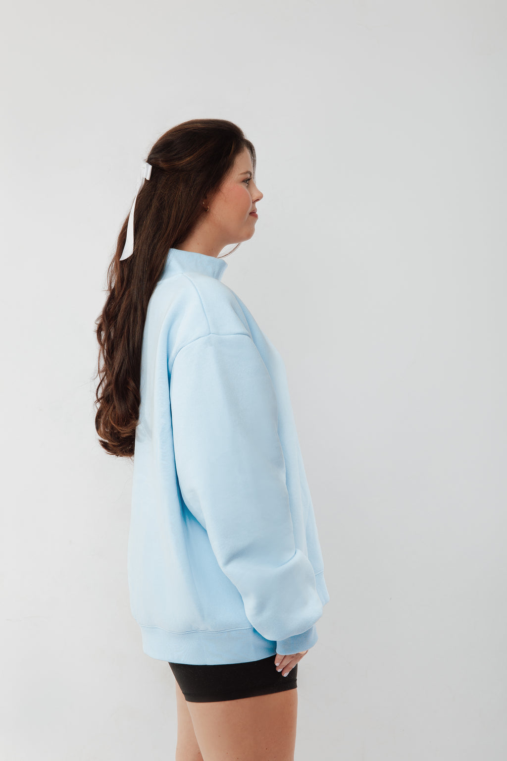 Sky Blue Mock Neck
