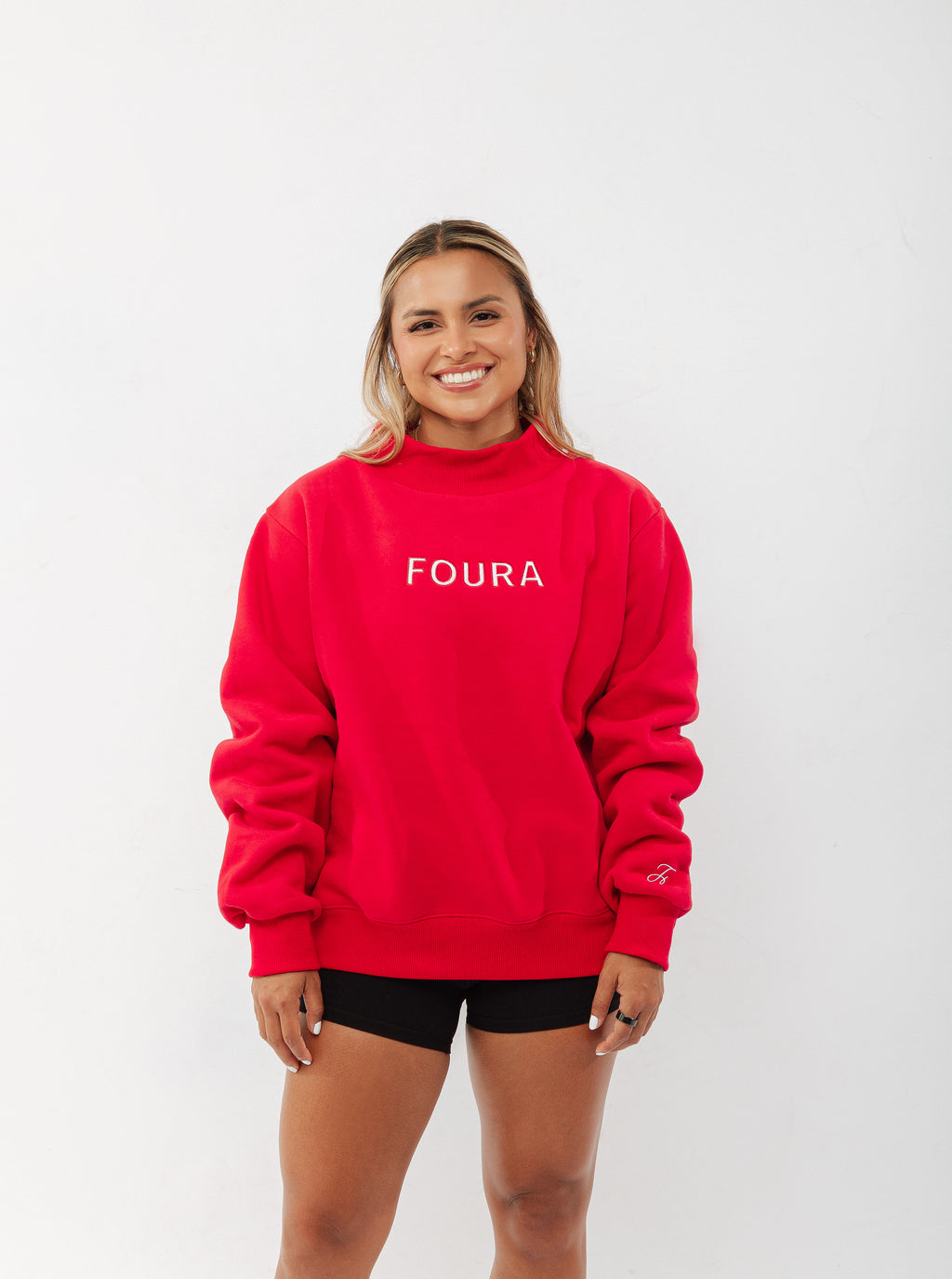 Heritage Red Mock Neck