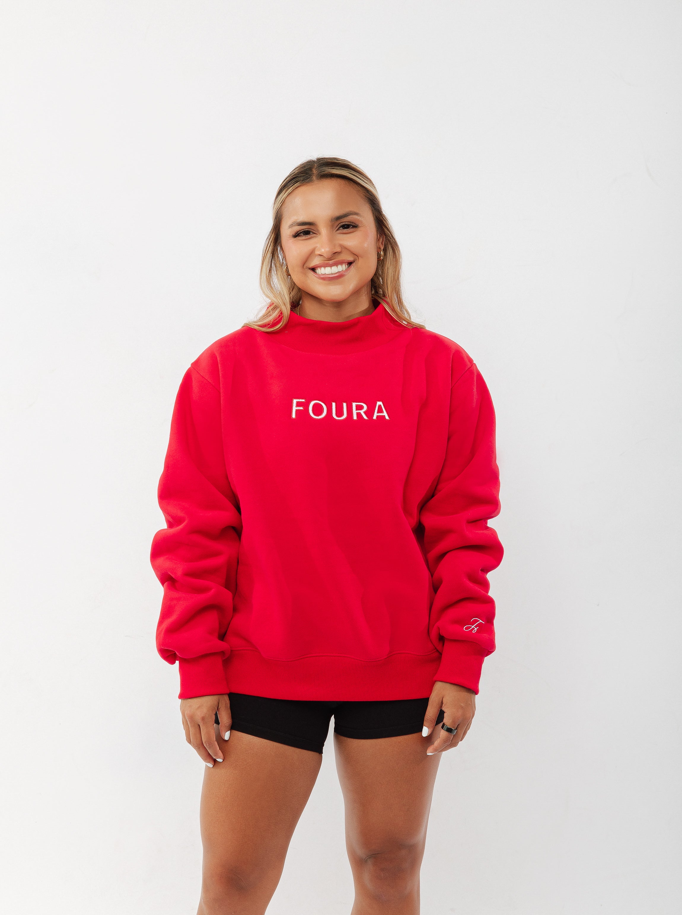 Heritage Red Mock Neck
