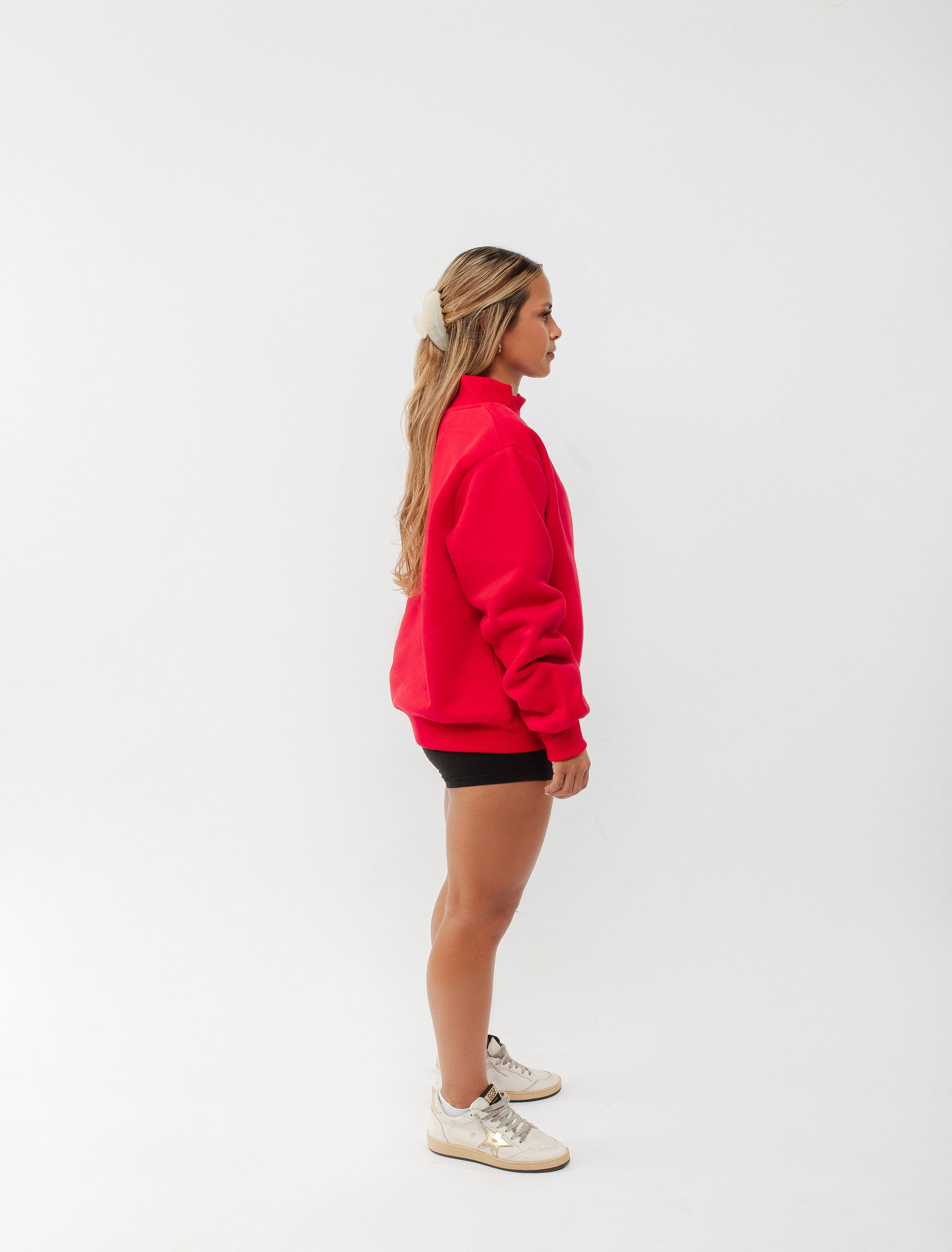 Heritage Red Mock Neck